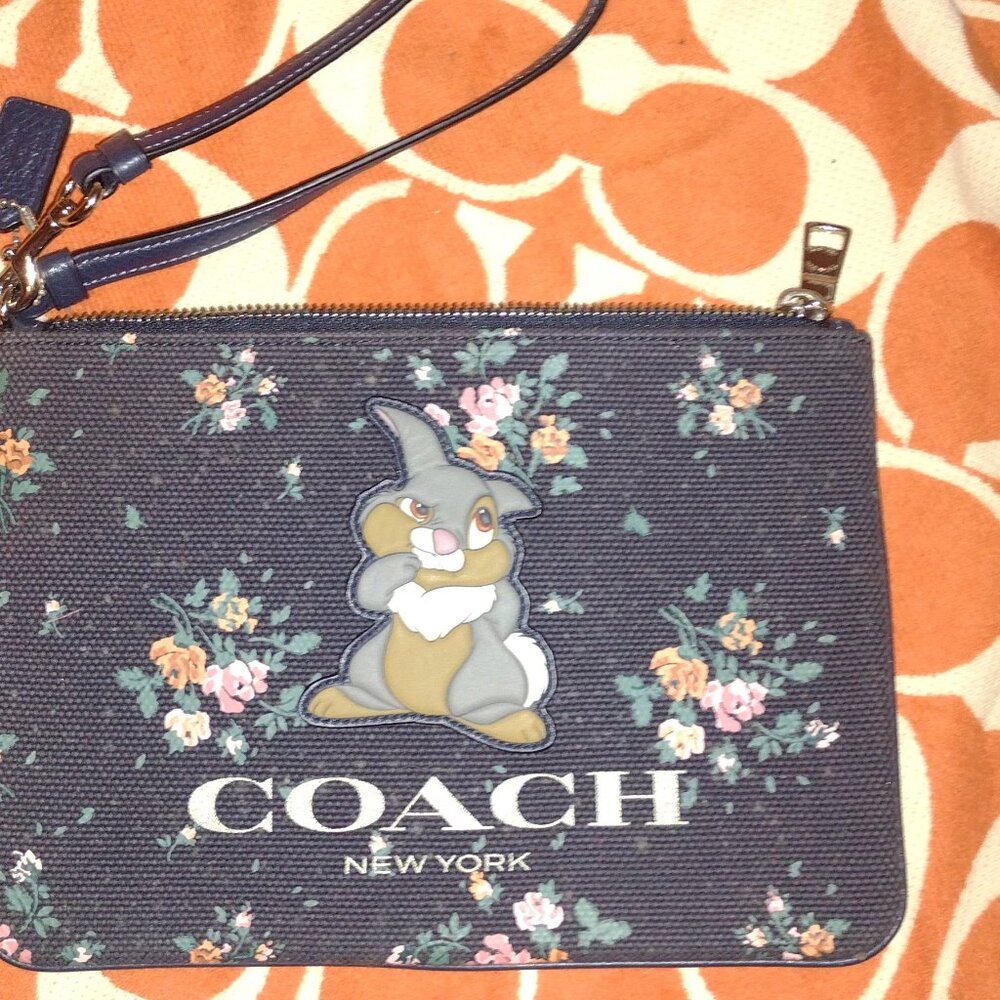 Coach Large Disney Thumper Monogram Pouch